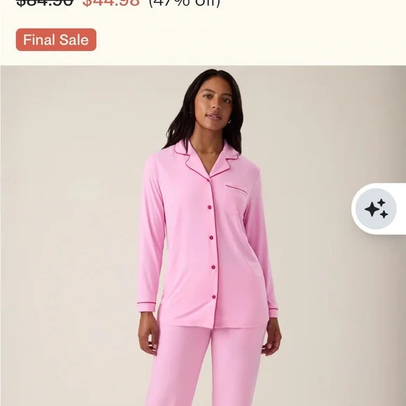 NWT Pink Women's Pajama Set - Picture 2 of 3